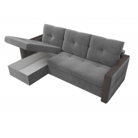 Угловой диван Валенсия (велюр серый) - Изображение 2